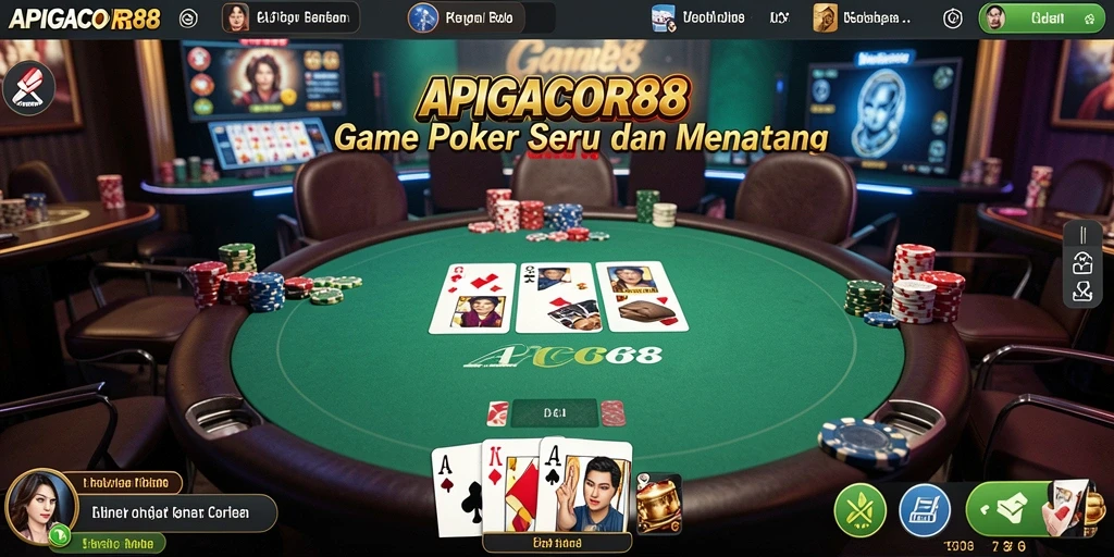 Tampilan gameplay Poker yang menarik dan penuh aksi.