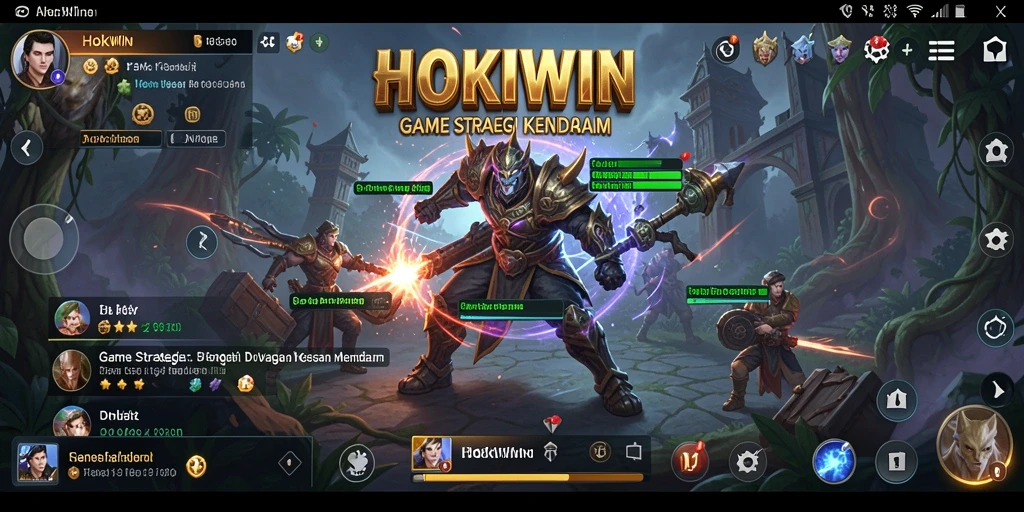 Tampilan gameplay menegangkan dan strategis dari HOKIWIN.