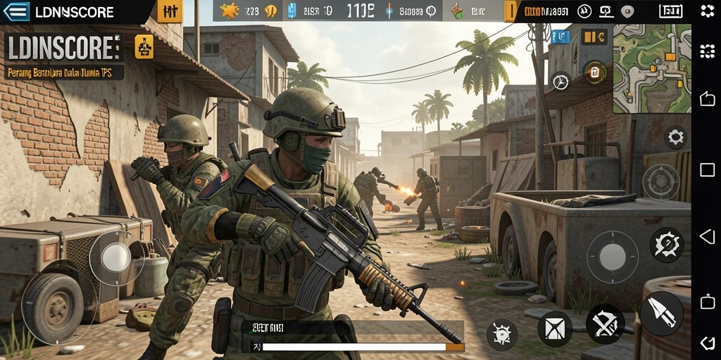 Tampilan aksi mendebarkan dari gameplay LDNSCORE.