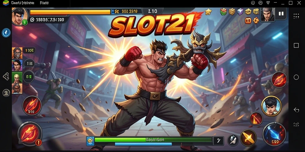 Cuplikan gameplay SLOT21 yang intens dan penuh aksi.