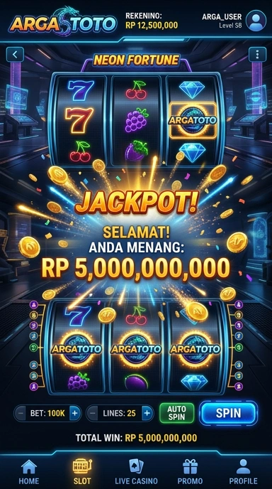 Tampilan antarmuka argatoto yang ramah pengguna.
